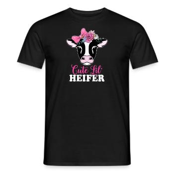 Cute Little Heifer - Men's T-Shirt - black - Front - AI Model Male 178 light (178cm)