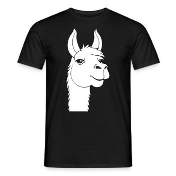Drôle de lama Silhouette Cheeky Fun Lamas - T-shirt homme - noir - Devant - AI Model Male 178 light (178cm)