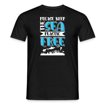 plastik save the ocean - Männer T-Shirt - Schwarz - Vorne - AI Model Male 178 light (178cm)