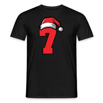 7 Numéro de Noël - T-shirt homme - noir - Devant - AI Model Male 178 light (178cm)