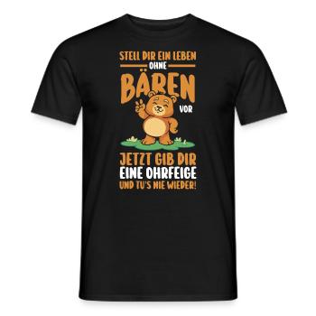 Braunbär Bär - Männer T-Shirt - Schwarz - Vorne - AI Model Male 178 light (178cm)