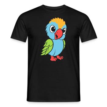 Humor little parrot - Men's T-Shirt - black - Front - AI Model Male 178 light (178cm)