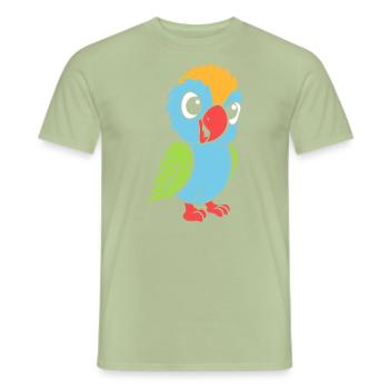 Humor little parrot - Men's T-Shirt - sage - Front - AI Model Male 178 light (178cm)