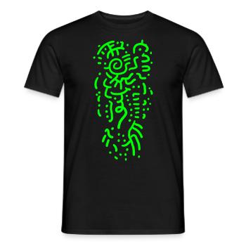 Ornament pattern - vector - Men's T-Shirt - black - Front - AI Model Male 178 light (178cm)