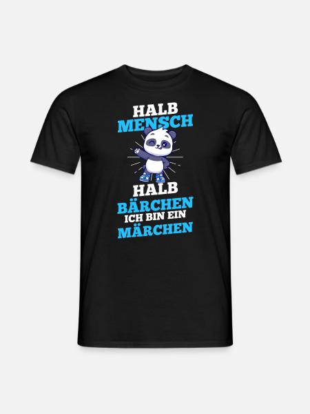 Half Human, Half Bear - Men's T-Shirt - black
