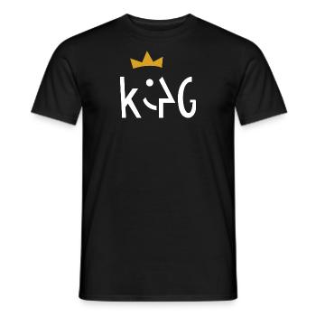 King - König - Männer T-Shirt - Schwarz - Vorne - AI Model Male 178 light (178cm)