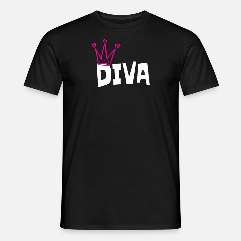 Diva - Männer T-Shirt - Schwarz