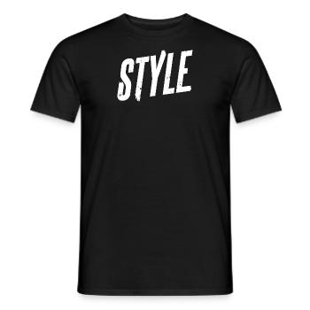 Style - Men's T-Shirt - black - Front - AI Model Male 178 light (178cm)