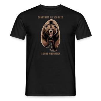 Sometimes All You Need Is Some Motivation Fitness - Men's T-Shirt - black - Front - AI Model Male 178 light (178cm)