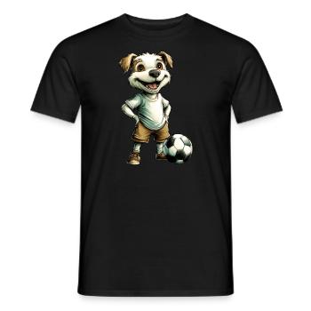 Chien Footballeur - T-shirt homme - noir - Devant - AI Model Male 178 light (178cm)