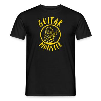 Guitar Monster | Gitarre, lustige Bilder - Männer T-Shirt - Schwarz - Vorne - AI Model Male 178 light (178cm)