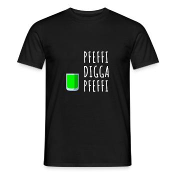 Pfefferminz Likör Pfeffi Vatertag Sauf - Männer T-Shirt - Schwarz - Vorne - AI Model Male 178 light (178cm)