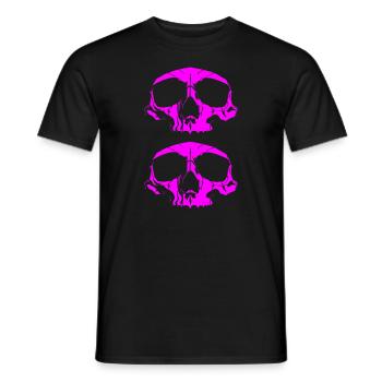 Pink Skulls - Men's T-Shirt - black - Front - AI Model Male 178 light (178cm)