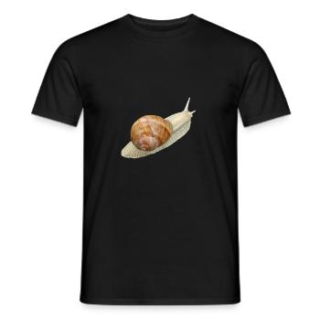 Snail, vineyard snail - Men's T-Shirt - black - Front - AI Model Male 178 light (178cm)