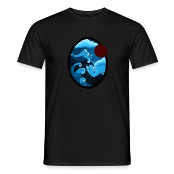 wave off kanagawa - T-shirt homme - noir - Devant - AI Model Male 178 light (178cm)
