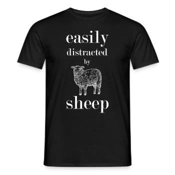 Sheep Animal Lover Farmer - Men's T-Shirt - black - Front - AI Model Male 178 light (178cm)