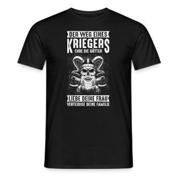 Der Weg Eines Kriegers Ehre Die Götter Liebe Deine - Männer T-Shirt - Schwarz - Vorne - AI Model Male 178 light (178cm)
