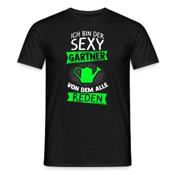 Sexy Gärtner Farmer Gemüse Garten Liebe Spruch Far - Männer T-Shirt - Schwarz - Vorne - AI Model Male 178 light (178cm)