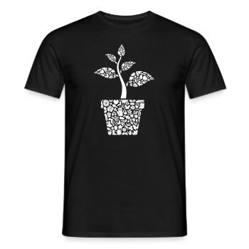 Jardinier Fleuriste Hobby Jardinier Fille Jardinière - T-shirt homme - noir - Devant - AI Model Male 178 light (178cm)