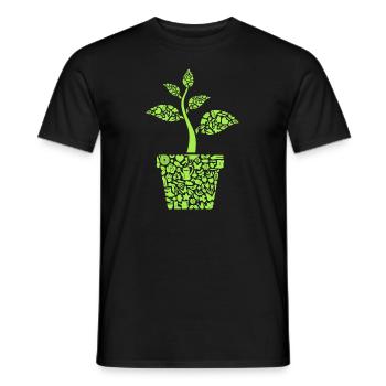 Jardinier, Fleuriste, Jardinier amateur, Femmes de jardin - T-shirt homme - noir - Devant - AI Model Male 178 light (178cm)