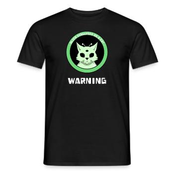 Warnung! Alien verkleidet als Katze - Männer T-Shirt - Schwarz - Vorne - AI Model Male 178 light (178cm)