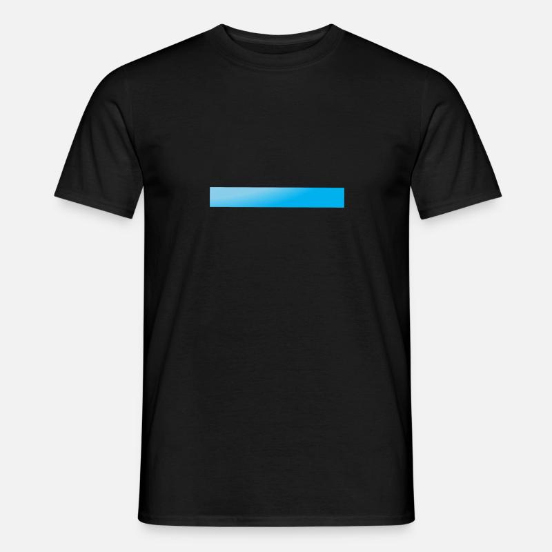 Ice-Blauer Farbverlauf Balken - Männer T-Shirt - Schwarz