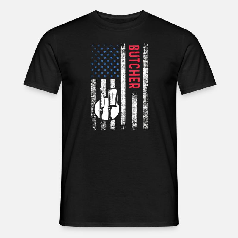 Metzger Fleischer Metzgerei Fleischerei Geschenk - Männer T-Shirt - Schwarz