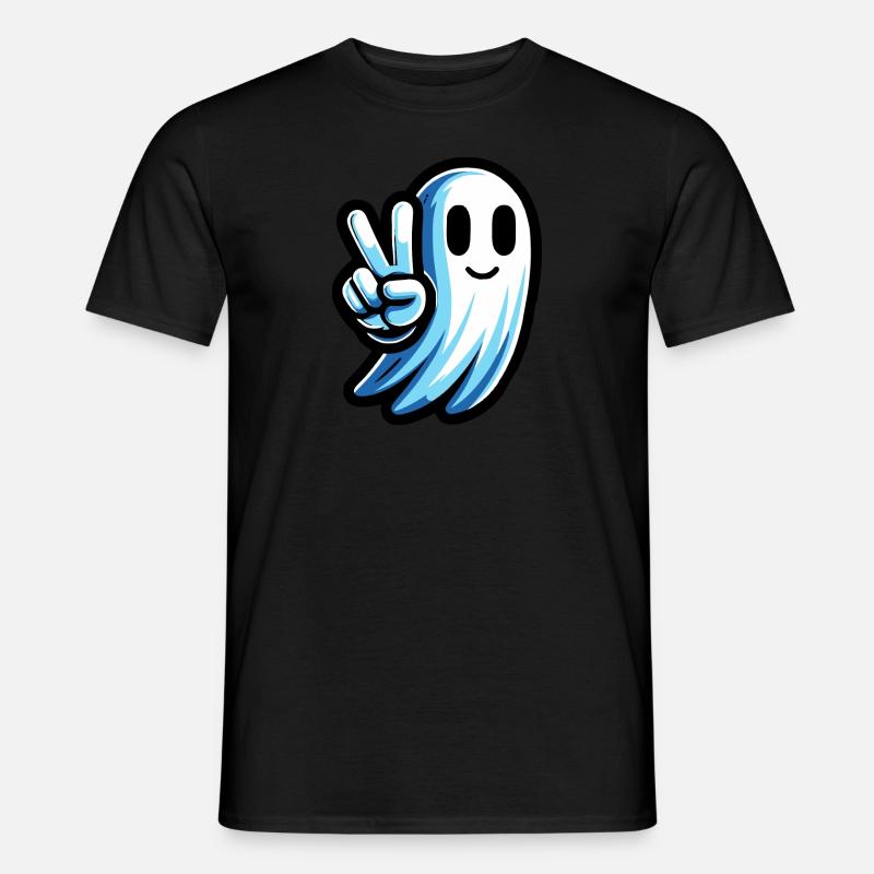 Geist Peacezeichen - Männer T-Shirt - Schwarz