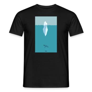 et baleine dans l'océan - T-shirt homme - noir - Devant - AI Model Male 178 light (178cm)
