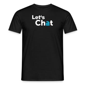 Let's Chat - Männer T-Shirt - Schwarz - Vorne - AI Model Male 178 light (178cm)
