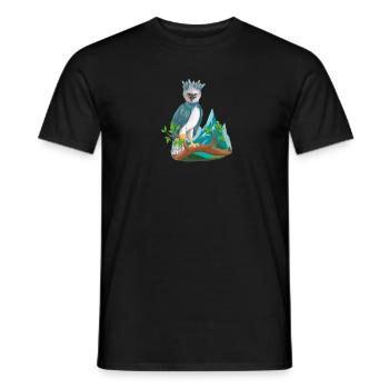 Harpy bird on branch - Men's T-Shirt - black - Front - AI Model Male 178 light (178cm)