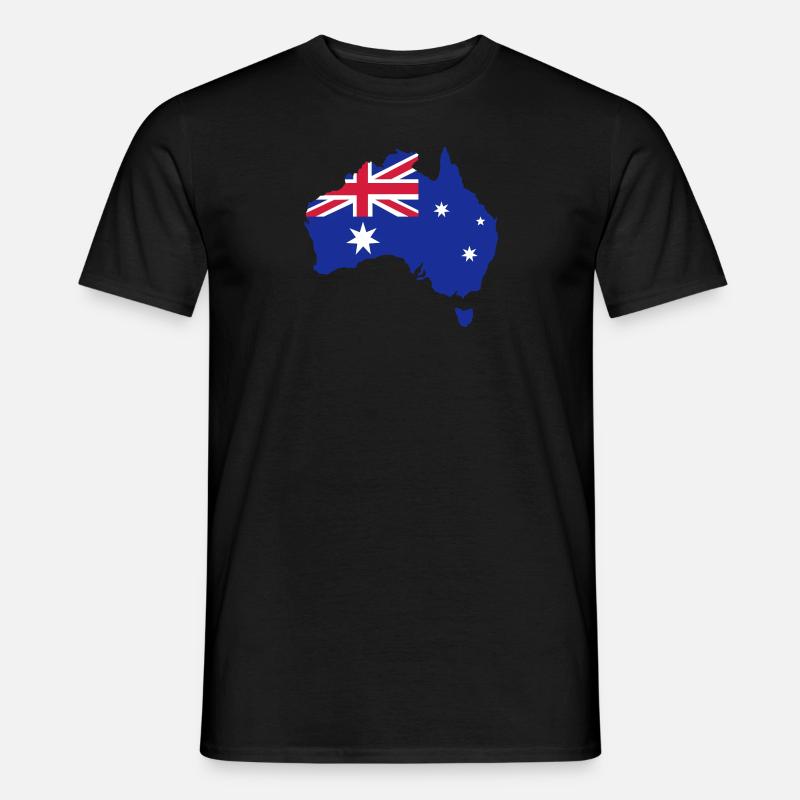 Australien - Männer T-Shirt - Schwarz