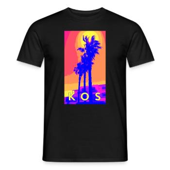 3 Palmen auf Kos - Männer T-Shirt - Schwarz - Vorne - AI Model Male 178 light (178cm)