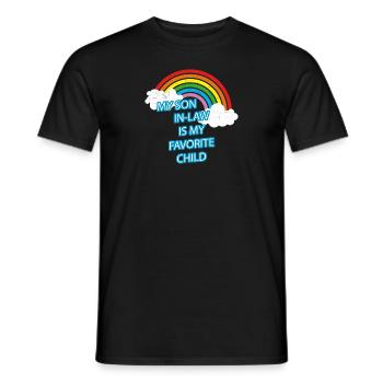 Mein Schwiegersohn ist mein Lieblingskind lustige Familie - Männer T-Shirt - Schwarz - Vorne - AI Model Male 178 light (178cm)
