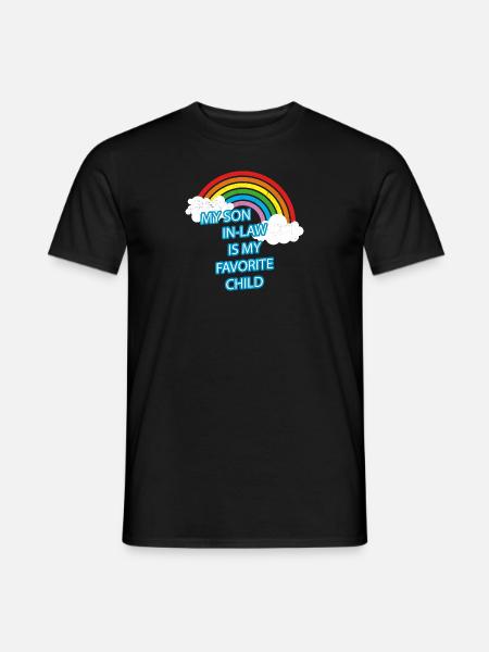 Mein Schwiegersohn ist mein Lieblingskind lustige Familie - Männer T-Shirt - Schwarz