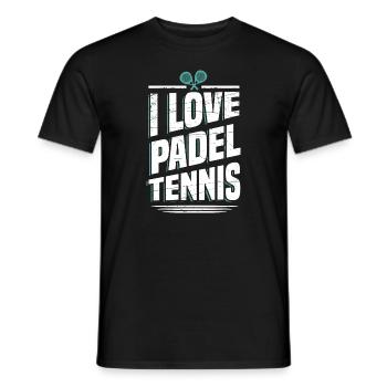 Padel Tennis Paddel Padelball Padeln Padeltennis - Männer T-Shirt - Schwarz - Vorne - AI Model Male 178 light (178cm)
