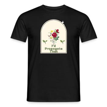 « Je propagerais ça » - Gardener’s Humor Indoor - T-shirt homme - noir - Devant - AI Model Male 178 light (178cm)