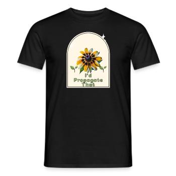 « Je propagerais ça » - Gardener’s Humor Indoor - T-shirt homme - noir - Devant - AI Model Male 178 light (178cm)