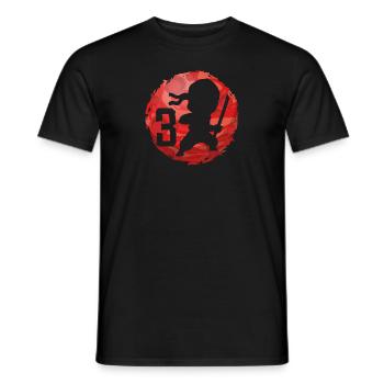 Ninja 3ème anniversaire Garçon 3 ans Enfants - T-shirt homme - noir - Devant - AI Model Male 178 light (178cm)