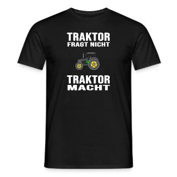 Landwirt Bauer "Traktor macht" Landwirtschaft - Männer T-Shirt - Schwarz - Vorne - AI Model Male 178 light (178cm)