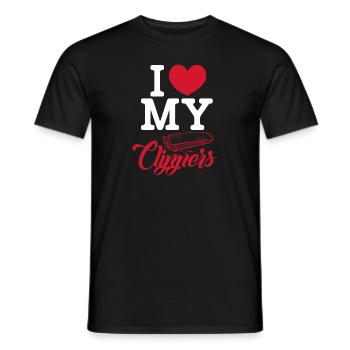 I love my clippers Design for a barber - Männer T-Shirt - Schwarz - Vorne - AI Model Male 178 light (178cm)