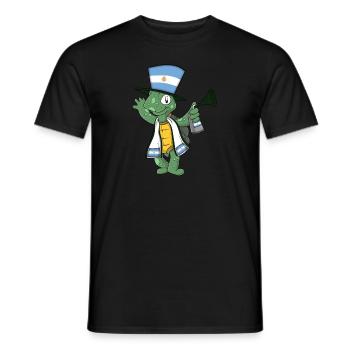 Argentinian Fan Turtle - Men's T-Shirt - black - Front - AI Model Male 178 light (178cm)