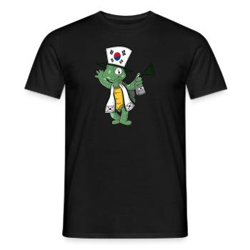 Tortue fan sud-coréenne - T-shirt homme - noir - Devant - AI Model Male 178 light (178cm)