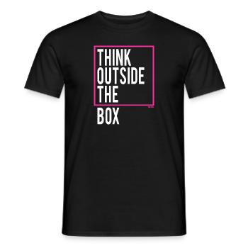Think outside the Box - Men's T-Shirt - black - Front - AI Model Male 178 light (178cm)