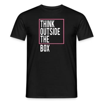 Think outside the Box - Männer T-Shirt - Schwarz - Vorne - AI Model Male 178 light (178cm)