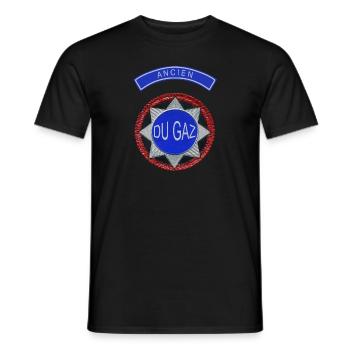 Ancien du gaz - Police - T-shirt homme - noir - Devant - AI Model Male 178 light (178cm)