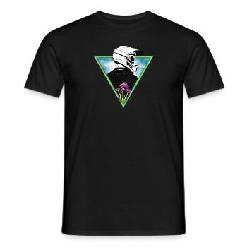 Downhill & Mushrooms - Men's T-Shirt - black - Front - AI Model Male 178 light (178cm)