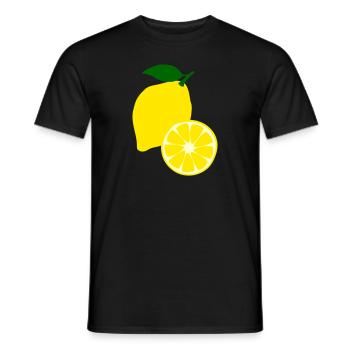 Lemon fruit - Männer T-Shirt - Schwarz - Vorne - AI Model Male 178 light (178cm)