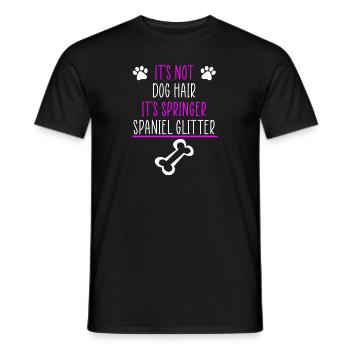 Springer Spaniel Hund Zitat - Männer T-Shirt - Schwarz - Vorne - AI Model Male 178 light (178cm)