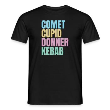 funny Christmas - Men's T-Shirt - black - Front - AI Model Male 178 light (178cm)
